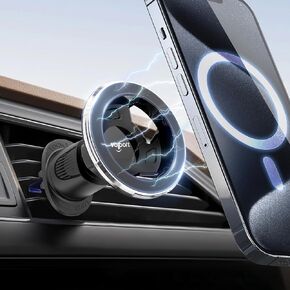 for Magsafe Car Mount [Stable Air Vent Hook Clip], Magnetic Phone Holder for Car, Strong Circle Magnet for iPhone 15/14/13/12 Samsung Cell Phone Case