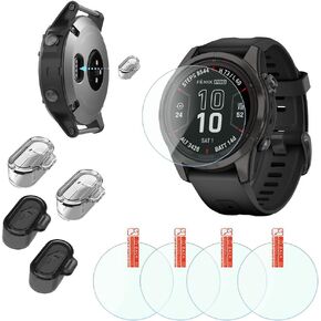 SmartWatch Tempered Glass protective film Compatible for Garmin Fenix 7 & 7 Solar/Fenix 7 Sapphire Solar 47mm and Epix 2 Pro 47 MM Screen Protector 2.5D 9H Hardness Ultra-thin and Charging
