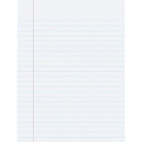 Pacon Composition Paper, 8"X10 1/2", 3/8" Ruling, White, 500 Sheets