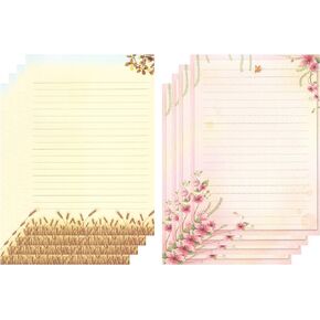 50 Cute Design Writing Stationery Lined Paper Letter Set, 2 Different Style (Style-1)