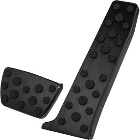 Foot Pedal Cover Anti Slip Brake and Gas Pedal Pad for Toyota Camry 18-22 for Toyota Avalon 19-21 for Toyota Highlander 20-22 for Lexus ES 18-21 Aluminum Alloy Black (Set of 2)