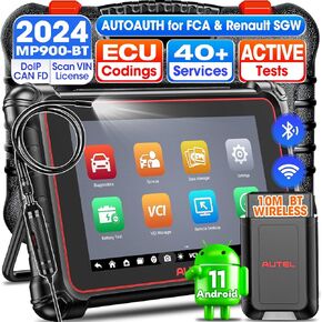 Autel MaxiPRO MP900-BT Scanner w/ $60 MV108S - 2024 DoIP/CAN FD MP900BT, Newer Model of MS906BT MP900 DS900 DS808, Pro ECU Coding, 3000+ Bidirectional, 40+ Services, VIN/License Scan, OS 11, FCA SGW