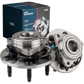 KAX 515036 Pair Front Wheel Bearing and Hub Assembly fit for 1999-02/2006 Chevy Silverado 1500,for 2001-06 Chevy Tahoe,for 2003-05 Chevy Silverado 1500,for 2001-06 GMC Sierra 1500,6 Lug w/ABS