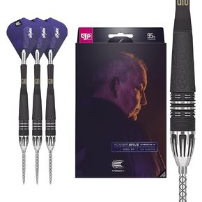 Target Darts Phil Taylor Power 9-Five Gen 10 26G 95% Tungsten Swiss Point Steel Tip Darts Set