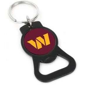 aminco NFL unisex-adult Black Bottle Opener Keychain