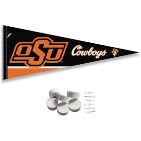 College Flags & Banners Co. Oklahoma State Cowboys Pennant Flag and Wall Tack Mount Pads