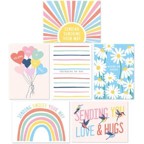 Sweetzer & Orange Thinking of You Cards with Envelopes. Set of 24 Boxed Greeting Cards Thinking Of You Assortment. 300gsm Note Cards and Envelopes (120gsm). Just Because Cards and Kindness Cards