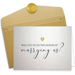 Spercy Officiant Proposal Card, Will You Do Us the Honor of Marrying Us Card, Officiant Asking Card