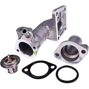 Water Flange 17331-72700 17331-72702 17331-72703 & Thermostat 3918235 with Gaskets, Cover 16221-73270 15321-73260 Compatible with Kubota V1702 L2050DT L2050F L2250DT L2250F L3650DT L3650F