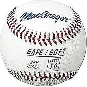 MacGregor Safe/Soft Baseballs, Youth, Level 10, One Dozen