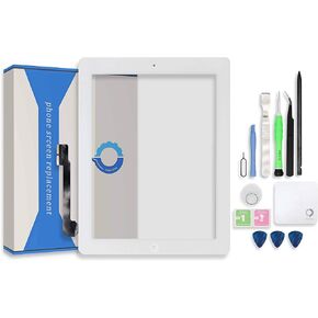 قطع غيار شاشة تعمل باللمس، مجموعة زجاجية رقمية لجهاز iPad 3 + مجموعة أدوات احترافية (أبيض) in Kuwait