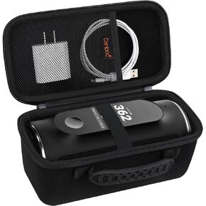 Canboc Hard Carrying Case Compatible with Blue Tees Golf Player+ GPS Speaker with Touch Screen Display, GPS Speaker Player Bag, Mesh Pocket fits Charging Cable, Black (Case only)