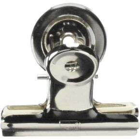 Charles Leonard Spring Clips with Hanging Hole, Magnetic, 2 Inch, Silver, 12-Pack (68520)