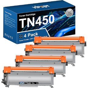 TN-450 TN450 Toner TN420 Replacement for Brother TN450 Toner Cartridge for Brother Printer to Use with HL-2270DW HL-2280DW HL-2230 MFC-7360N MFC-7860DW DCP-7065DN 2840 2940 Printer (4 Black)