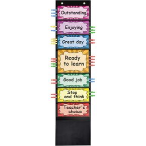 Behavior Clip Chart for Classroom Management - Track and Reward Good Behavior for School, Office,Preschool, Child Care or Homeschool