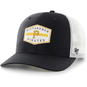 '47 MLB Convoy Snapback Trucker Adjustable Hat, Adult One Size Fits All - Pittsburgh Pirates Black