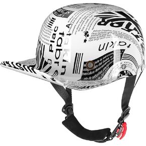 Baseball Style Cap Retro Motorcycle Helmet Baseball Cap Helmet Vintage Open Face Motorcycle Helmet Unisex-Adult - for Scooter Moped Cap Street Cruiser Jet - DOT Certified in Saudi Arabia