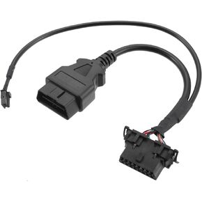 X AUTOHAUX Car Diagnostic Connector Adapter Extension Cable Tool Male to Dual Female Adapter for Dodge for Ram 2018-2021