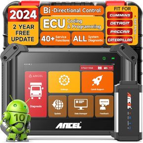 ANCEL V6HD 8-Inch Heavy Duty Truck Scanner,2024 Top Diesel Bidirectional Diagnostic Scan Tool with Wide U.S. Diesel Truck Compatibility,40+ Resets,ECU Coding,Active Test,DPF Regen,CANFD &DOIP