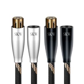 SKW A Pair Balanced XLR Male to XLR Female 3 PIN Microphone Cable 3.2ft/1M (2 Cable)