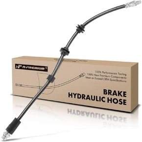 A-Premium Front Driver or Passenger Brake Hydraulic Hose Compatible with Select BMW Models - 128i, 135i, 135is, 323i, 325i, 328i, 335d, 335i, 335is, Z4 - Replace# 34306790550