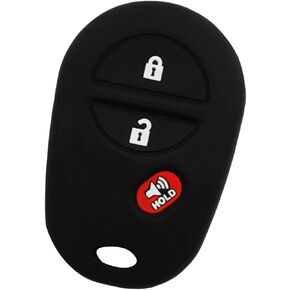 KeyGuardz Keyless Entry Remote Car Key Fob Outer Shell Cover Soft Rubber Case for Toyota Tacoma Tundra Highlander GQ43VT20T