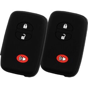 KeyGuardz Keyless Entry Remote Smart Key Fob Shell Cover Rubber Case for Toyota Landcruiser 4Runner Venza Rav4 Highlander (Pack of 2)