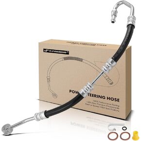 A-Premium Power Steering Pressure Hose Line Assembly Compatible with Audi Q7 2007 2008 2009 2010, 3.6L Gas, Pump to Gear/Rack