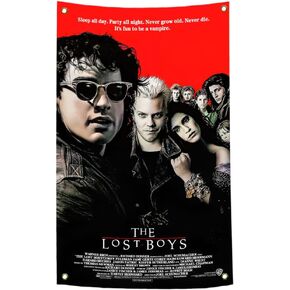 ملصق الأولاد المفقودون علم 3 × 5 أقدام ملصق فيلم الأولاد المفقودون نسيج بوليستر طباعة عالية الدقة لغرفة النوم بالكلية وغرفة الكهف ديكور الحائط in Kuwait