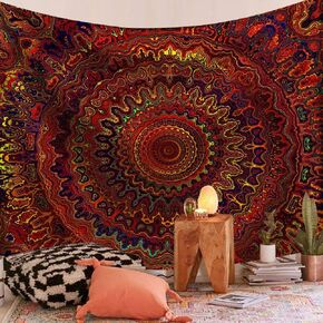FENDROM Popular Handicrafts Indian hippie Bohemian Psychedelic Peacock Mandala Wall hanging College Dorm Beach Throws Table Cloth Bedding Tapestry