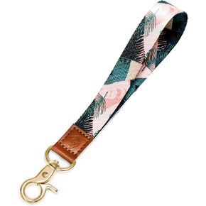 Rose Lake Wrist Key Lanyard for Women Men Kids Cute Wrist Lanyard Keychain for Keys ID Badges, Wristlet Strap Lanyard Key Chain Holder (Coconut Blue)