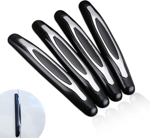 4 PCS Car Door Edge Guards, Car Side Door Protector Anti-Scratch Body Sticker Trim Decoration for Most Car SUV Pickup Truck (Black) in Saudi Arabia