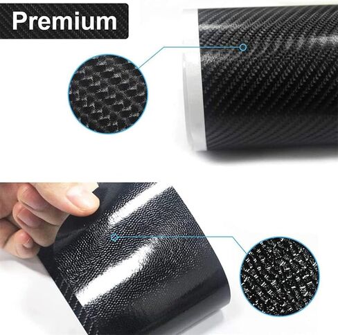 Kaiweiqin 4 قطع غطاء لوحة عتبة باب السيارة لنيسان ألتيما ترحيب دواسة حماية السيارة من ألياف الكربون ملصق عتبة باب دخول الحرس ديكور أصفر in Kuwait