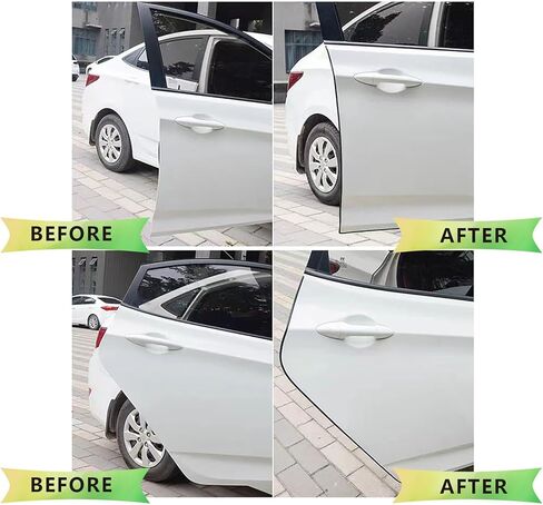 Pack-1 واقيات حافة باب السيارة، 32.8 قدم بدون غراء على شكل حرف U، واقي حافة باب السيارة، شريط حماية مطاطي مزخرف للسيارة، سيارات السيدان، الشاحنات، سيارات الدفع الرباعي (أسود) in Kuwait