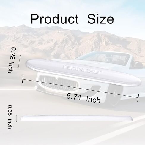 4 Pieces Car Door Protector, 4.7In Car Side Door Edge Silicone Stickers, Switching Door Anti-Scratch Protection Strip, Universal for Car/Rear View Mirror Decorative (White) in Saudi Arabia