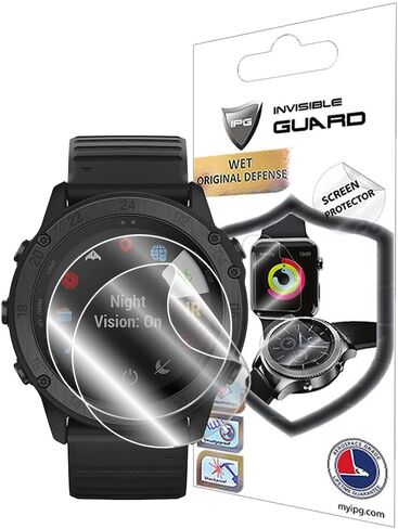 IPG لساعة Garmin tactix Delta الشمسية التكتيكية واقي شاشة هيدروجيل (وحدتان) طبقة شفافة عالية الدقة غير مرئية مضادة للخدش - ناعمة/شفاء ذاتي/فقاعة لـ tactix Delta in Saudi Arabia
