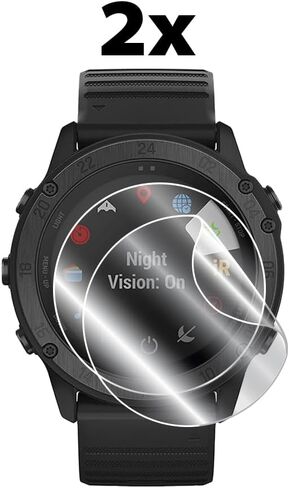 IPG لساعة Garmin tactix Delta الشمسية التكتيكية واقي شاشة هيدروجيل (وحدتان) طبقة شفافة عالية الدقة غير مرئية مضادة للخدش - ناعمة/شفاء ذاتي/فقاعة لـ tactix Delta in Saudi Arabia