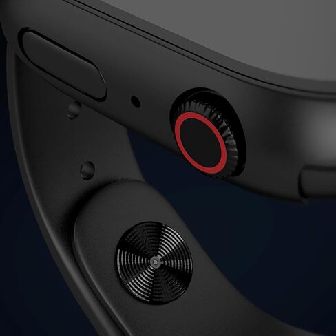 حافظة للسلسلة 9/8/7 Apple Watch مقاس 45 ملم مع زجاج مقسى وغطاء أزرار - أسود | غطاء لساعة أبل مع واقي الشاشة | مقاومة للماء | سليم فيت | حساسة للمس | المصد (45 ملم) in Saudi Arabia
