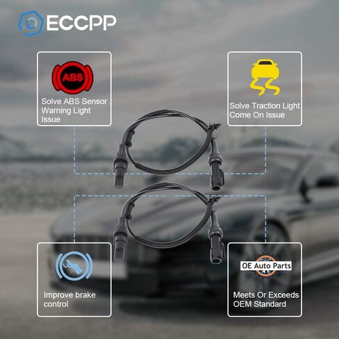 ECCPP يسار + يمين + خلفي ABS مستشعر سرعة العجلات ABS مناسب لـ 2005 2006 2007 2008 2009 2010 لفورد موستانج مجموعة من 2 in Kuwait