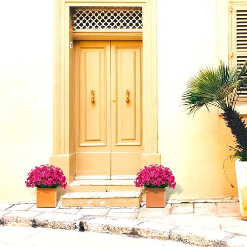 21 حزمة من الزهور الاصطناعية في الهواء الطلق مقاومة للأشعة فوق البنفسجية من الحرير لا تبهت زهور خارجية وهمية بلاستيكية خضراء شجيرات صناعية صندوق نافذة الشرفة لتزيين المنزل (Fuchica) in Kuwait