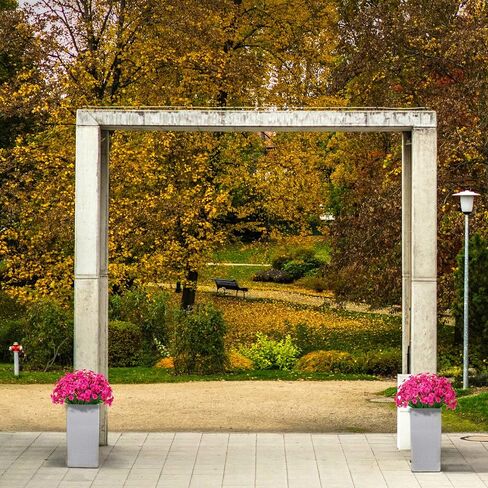 21 حزمة من الزهور الاصطناعية في الهواء الطلق مقاومة للأشعة فوق البنفسجية من الحرير لا تبهت زهور خارجية وهمية بلاستيكية خضراء شجيرات صناعية صندوق نافذة الشرفة لتزيين المنزل (Fuchica) in Kuwait