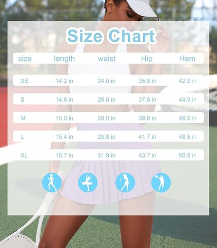 تنورة تنس مطوية للنساء مع جيوب، تنانير جولف رياضية عالية الخصر، لملابس الجري الرياضية الكاجوال in Kuwait