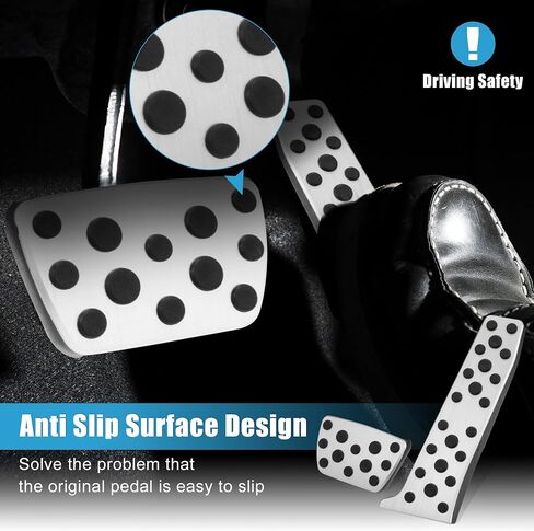 Foot Pedal Cover Anti Slip Brake and Gas Pedal Pad for Toyota Camry 18-22 for Toyota Avalon 19-21 for Toyota Highlander 20-22 for Lexus ES 18-21 Aluminum Alloy Black (Set of 2) in Saudi Arabia