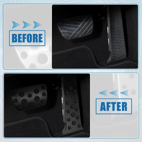 Foot Pedal Cover Anti Slip Brake and Gas Pedal Pad for Toyota Camry 18-22 for Toyota Avalon 19-21 for Toyota Highlander 20-22 for Lexus ES 18-21 Aluminum Alloy Black (Set of 2) in Saudi Arabia