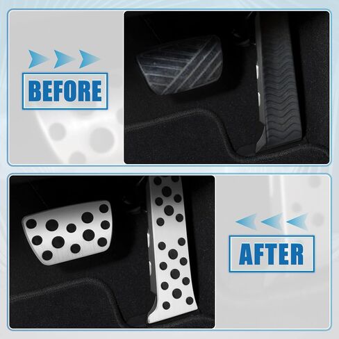 Foot Pedal Cover Anti Slip Brake and Gas Pedal Pad for Toyota Camry 18-22 for Toyota Avalon 19-21 for Toyota Highlander 20-22 for Lexus ES 18-21 Aluminum Alloy Black (Set of 2) in Saudi Arabia