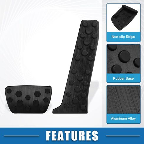Foot Pedal Cover Anti Slip Brake and Gas Pedal Pad for Toyota Camry 18-22 for Toyota Avalon 19-21 for Toyota Highlander 20-22 for Lexus ES 18-21 Aluminum Alloy Black (Set of 2) in Saudi Arabia