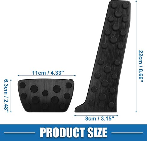 Foot Pedal Cover Anti Slip Brake and Gas Pedal Pad for Toyota Camry 18-22 for Toyota Avalon 19-21 for Toyota Highlander 20-22 for Lexus ES 18-21 Aluminum Alloy Black (Set of 2) in Saudi Arabia
