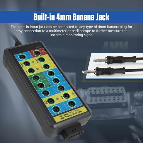 OBD2 Breakout Box OBDII Protocol Detector, Car CAN Test Breakout Box Fault Diagnosis Scan Tool, Access Scan Tool Communication Detection, Diagnosis, Programming in Kuwait