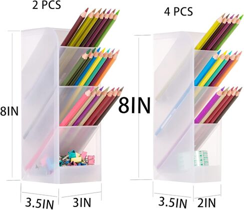 6 قطع منظم أقلام الرصاص لسطح المكتب، حامل أقلام الرصاص، منظم قرطاسية مكتب المكتب للقلم، قلم الرصاص، أقلام التحديد، منظم تخزين أقلام الرصاص البلاستيكي لمستلزمات مكتب المدرسة المنزلية in Kuwait