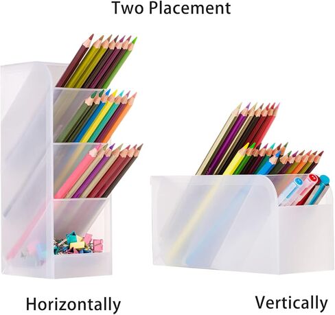 6 قطع منظم أقلام الرصاص لسطح المكتب، حامل أقلام الرصاص، منظم قرطاسية مكتب المكتب للقلم، قلم الرصاص، أقلام التحديد، منظم تخزين أقلام الرصاص البلاستيكي لمستلزمات مكتب المدرسة المنزلية in Kuwait
